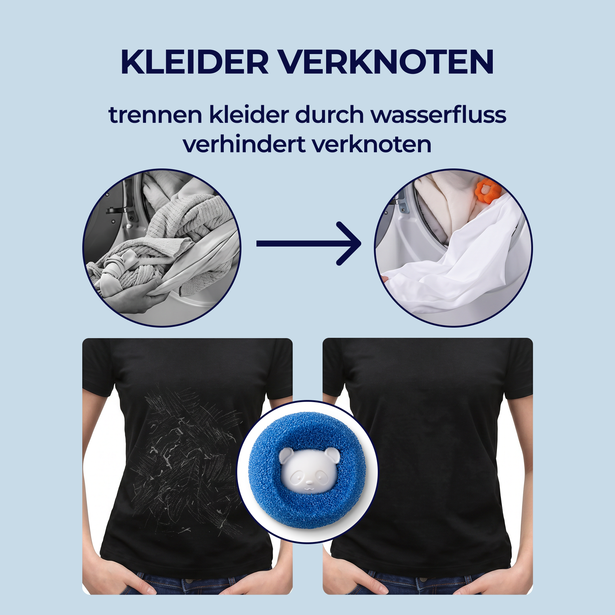 Wiederverwendbarer Tierhaarfängerball