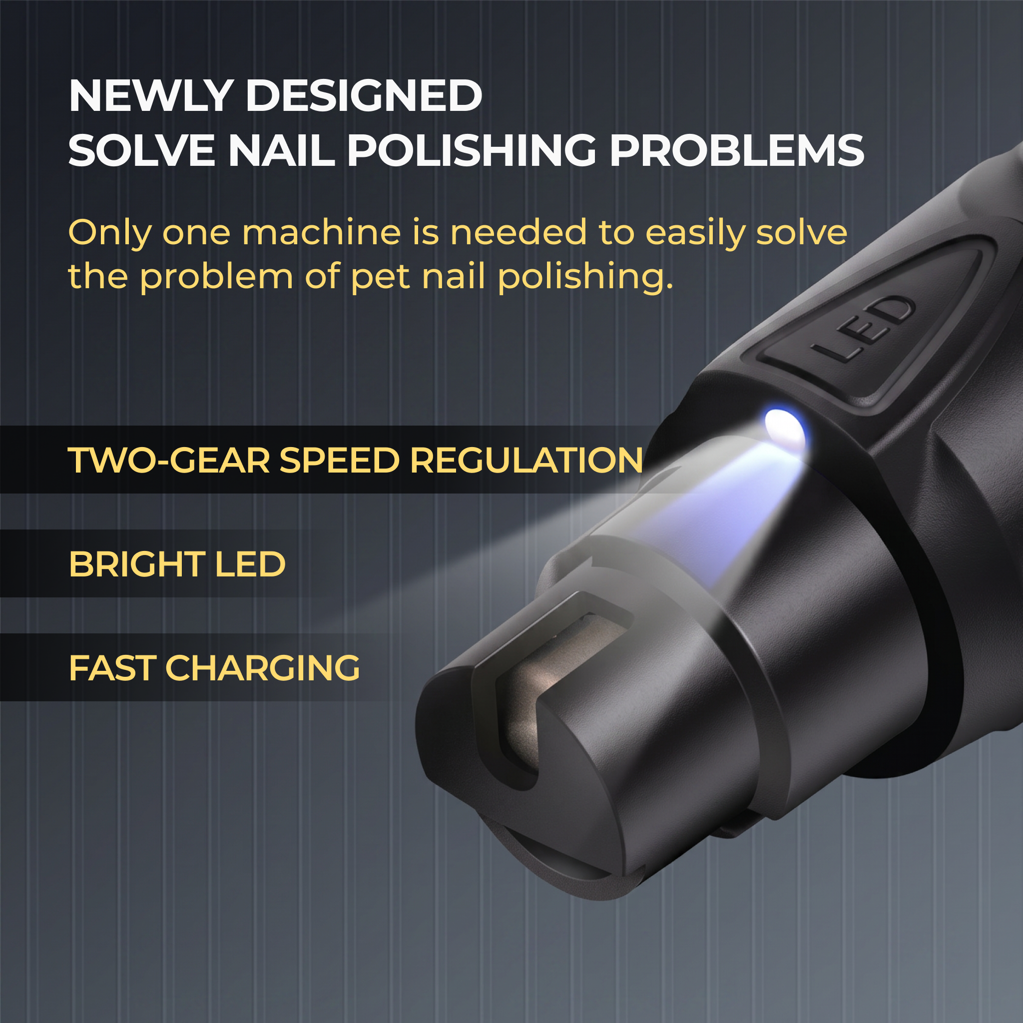 Rechargeable Lighted Dog Nail Grinder
