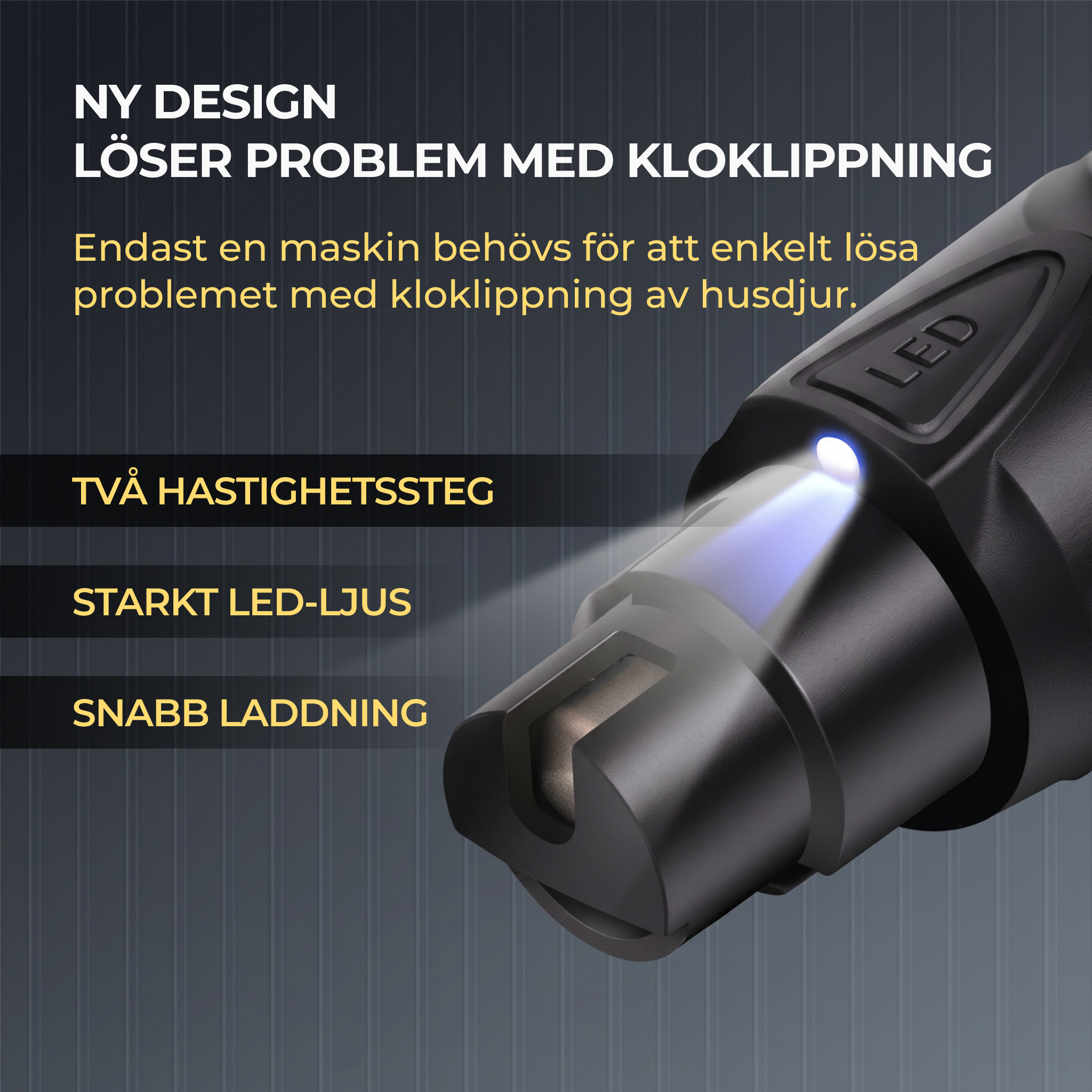 Rechargeable Lighted Dog Nail Grinder (SWE)
