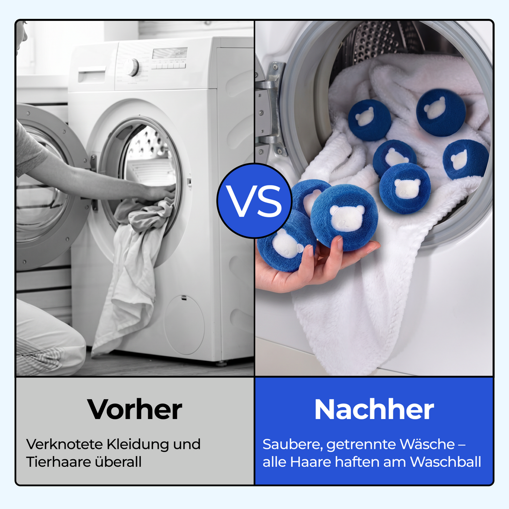 Wiederverwendbarer Tierhaarfängerball