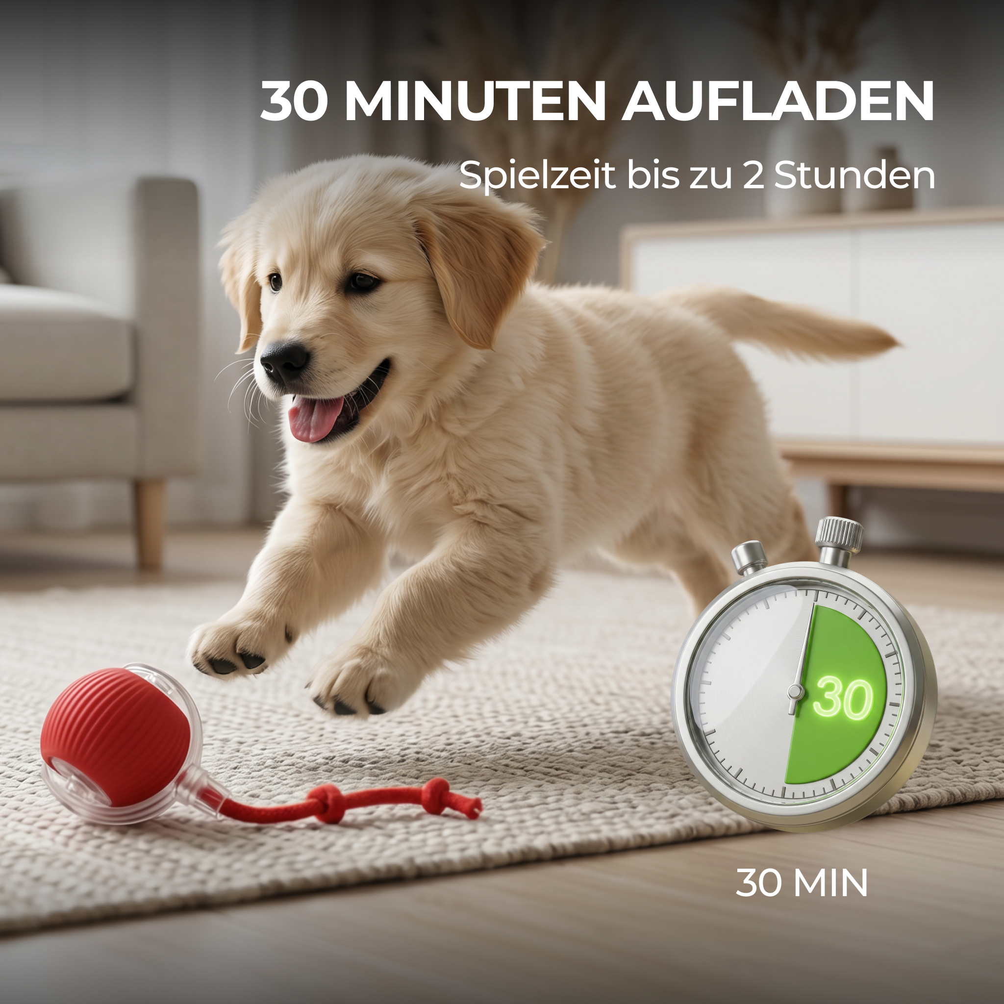 Selbstspielender rollender Katzenball