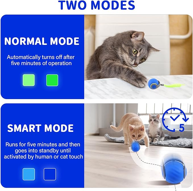 Interactive Auto Rolling Cat Toy Ball