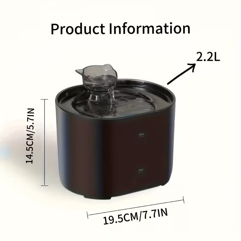 Cat Water Fountain Auto Recirculate Filtring Cats Dog Water Dispenser USB Electric Mute Pump Cat Ear Pet Cats Drinking Fountain with Filters