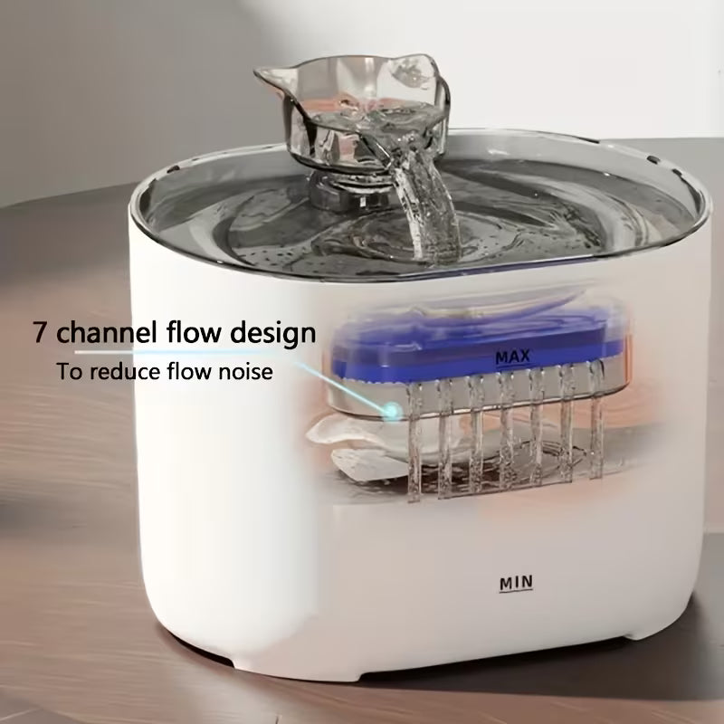 Cat Water Fountain Auto Recirculate Filtring Cats Dog Water Dispenser USB Electric Mute Pump Cat Ear Pet Cats Drinking Fountain with Filters