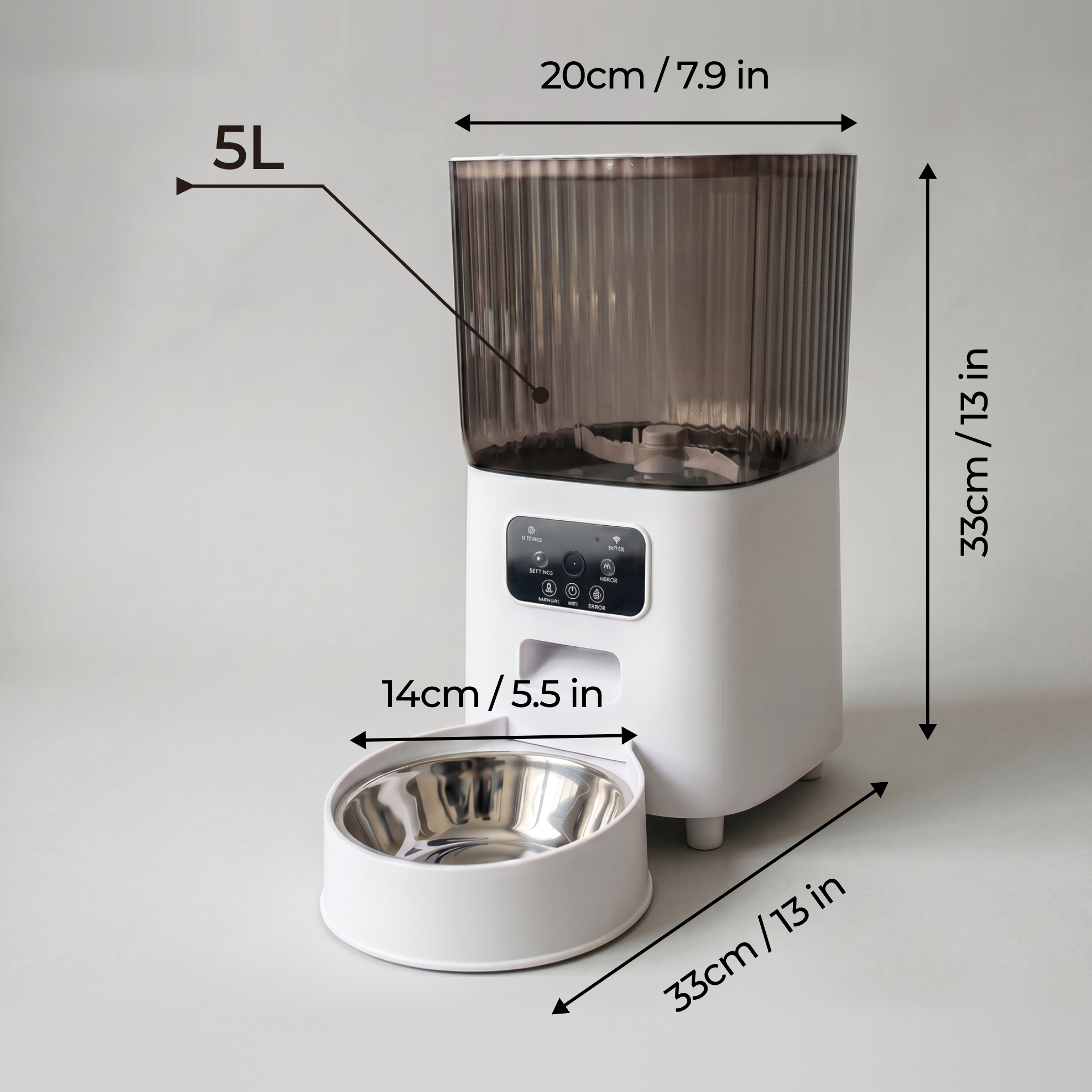 5L Automatic Pet Feeder with Camera